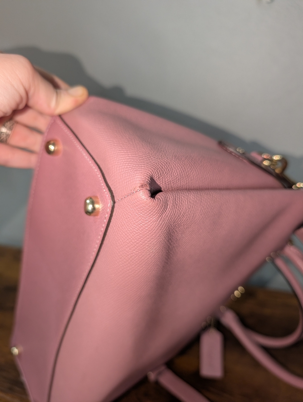 Coach Pink Satchel with Gold Hardware - Picture 9 of 11